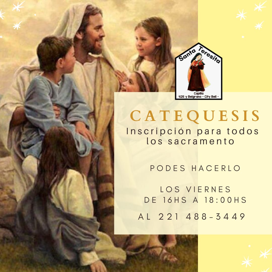 catequesis de niños en la parroquia Santa Teresita